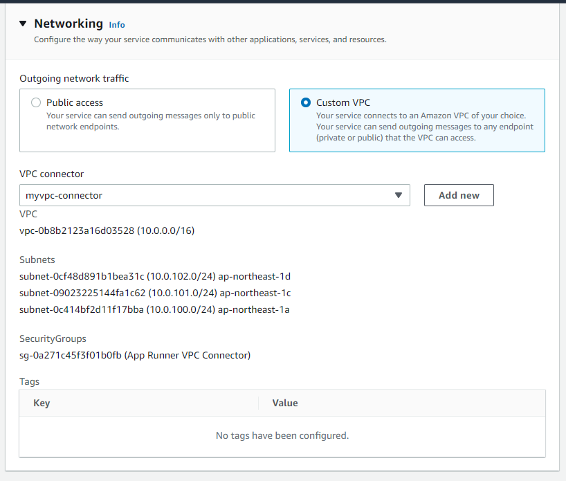 AWS App Runner で、VPC Connector を使って Amazon RDS に接続してみた AppRunner Qiita