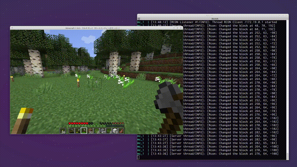 Pythonとrconでminecraft自動湧き潰し Qiita