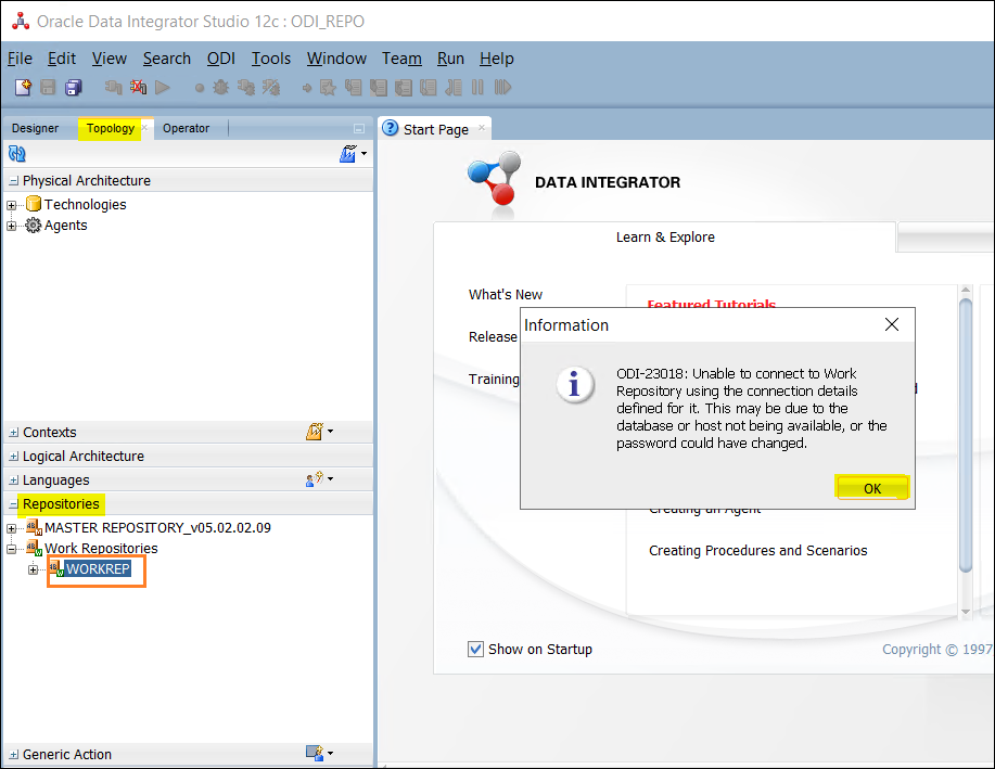 ODIレポジトリDBのパスワード期限が切れて、ODIスタジオからの接続ができなくなった時の対処方法 oci Qiita