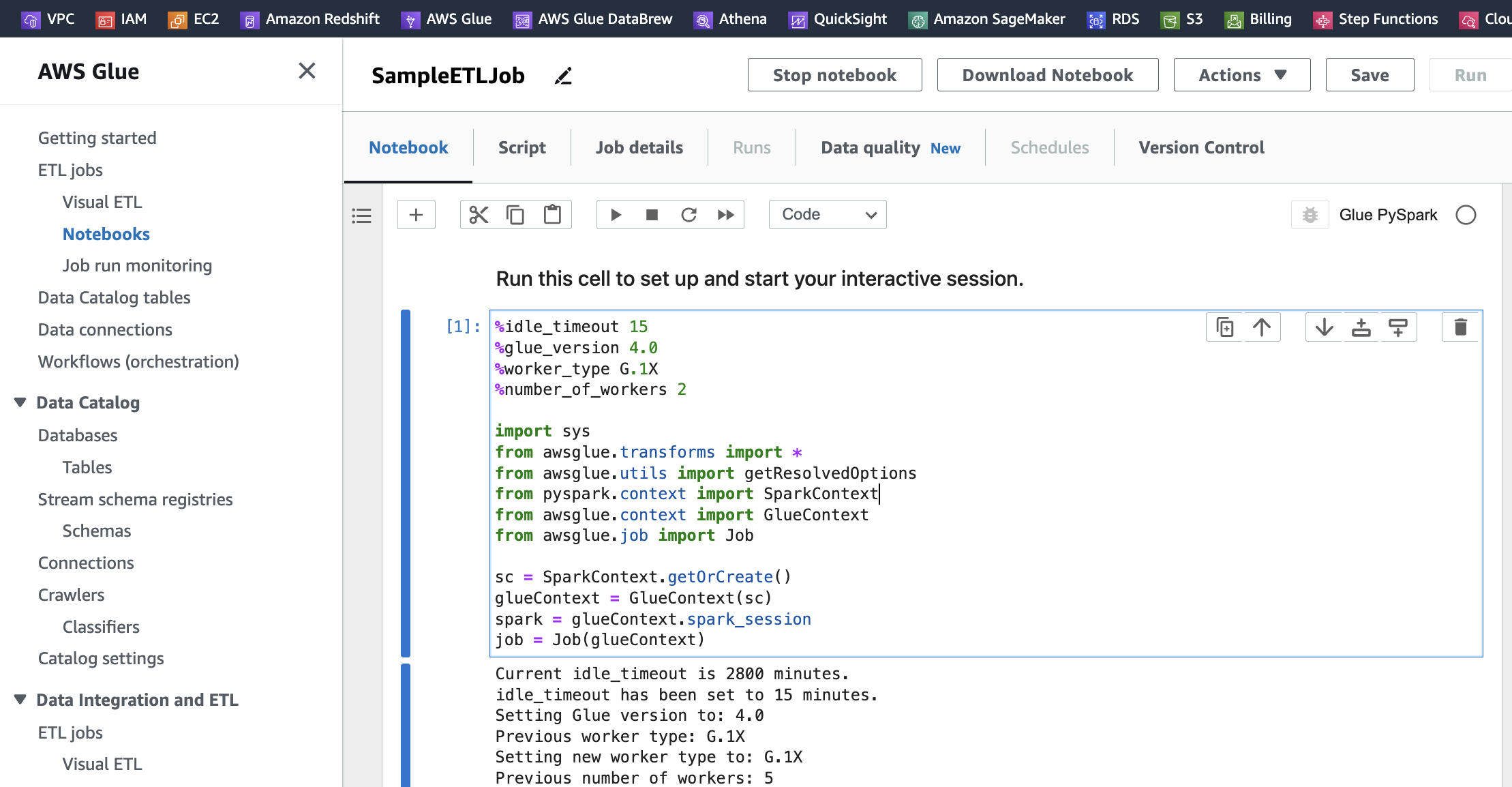 Glue Studio ノートブック と CodeWhisperer でいまどきのETL開発 AWS Qiita