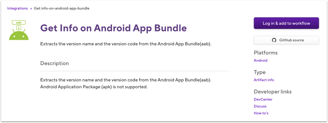 Get Info on Android App Bundle