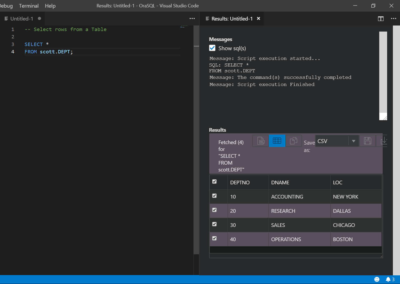Oracle Developer Tools for VS Codeの基本操作チュートリアル #VSCode - Qiita