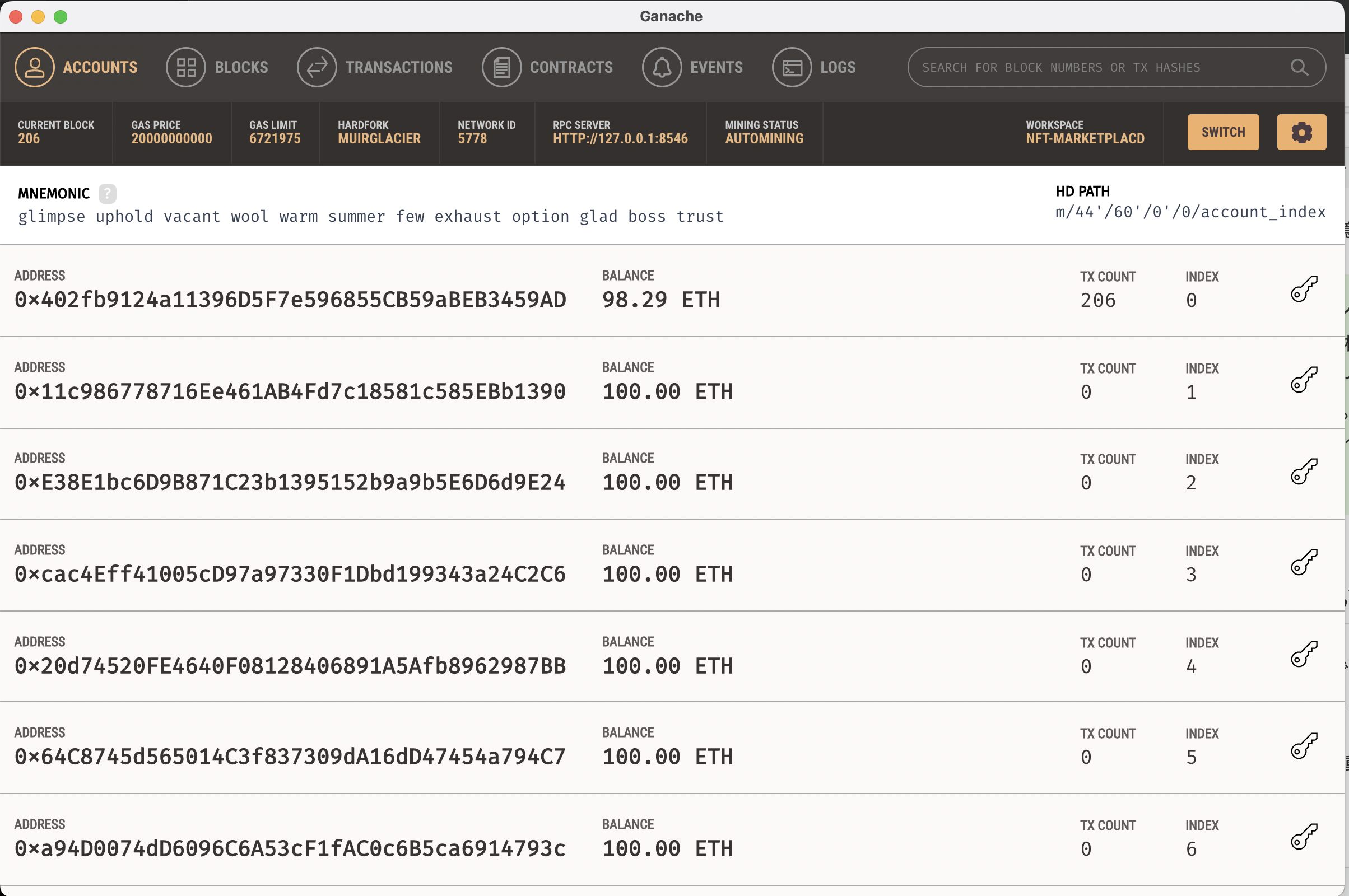 OpenSeaの様なNFTマーケットプレイスを作ってみた。 #React - Qiita