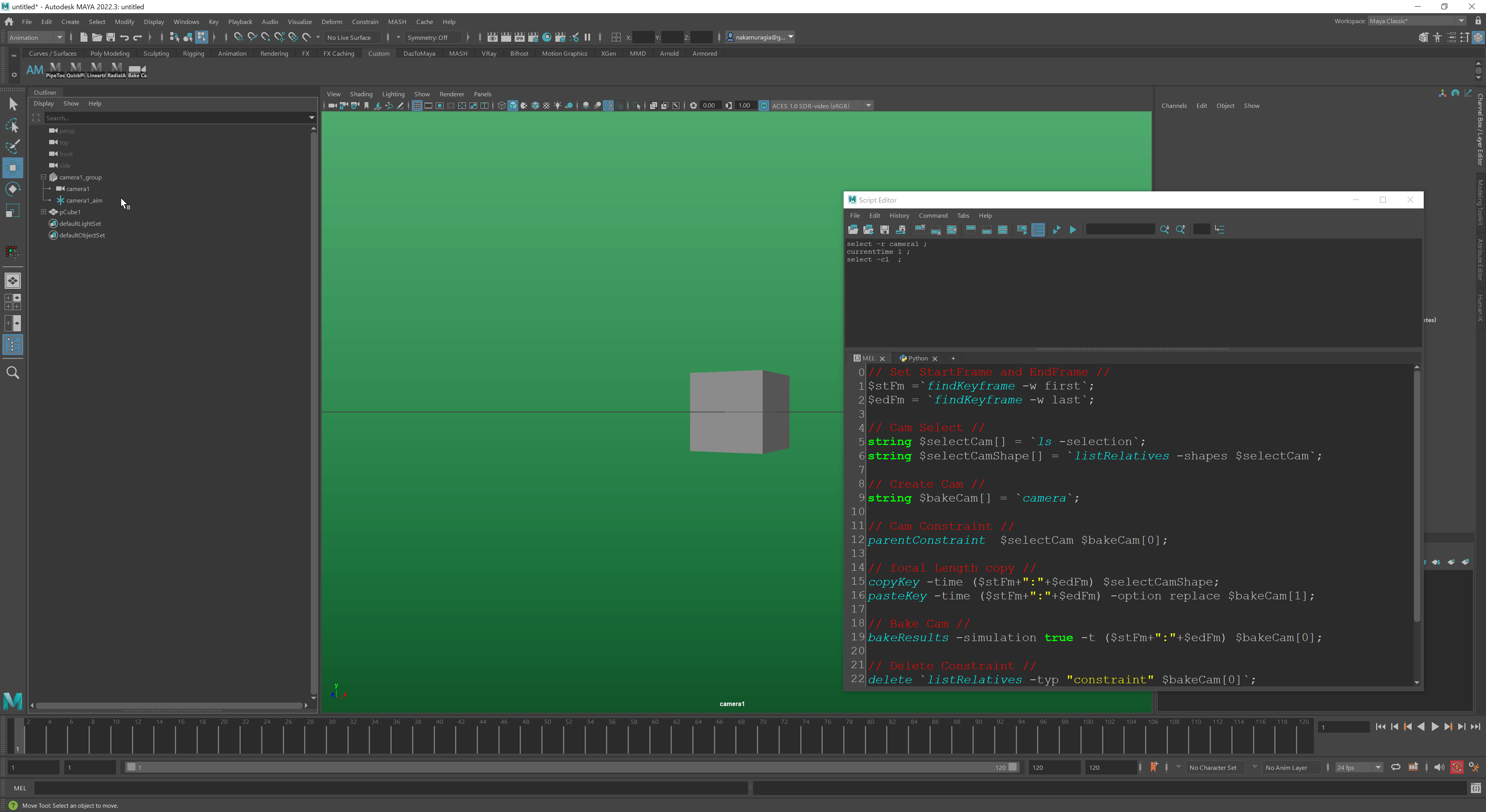 Mel Maya Unrealengine カメラエクスポート Qiita