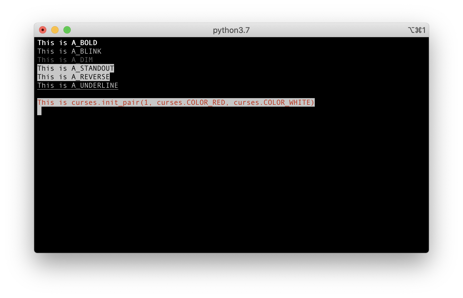 Interactively output BPE using python curses
