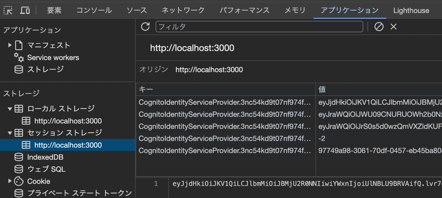 amazoncognitoidentityjs で sessionStorageをつかう umum Qiita