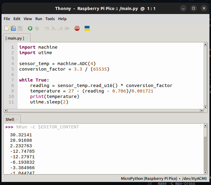Raspberry Pi Pico Wの温度センサー【MicroPython】 #RaspberryPi - Qiita
