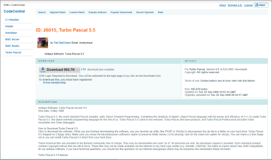 Turbo Pascal 5.5 を Windows 10 (64bit) / 11 にインストールし