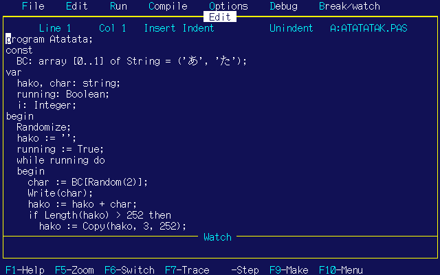 はじめてのPascal―TURBO Pascal Ver.5.5 borland :: turbo pascal :: Turbo Pascal Version 5.5 Object