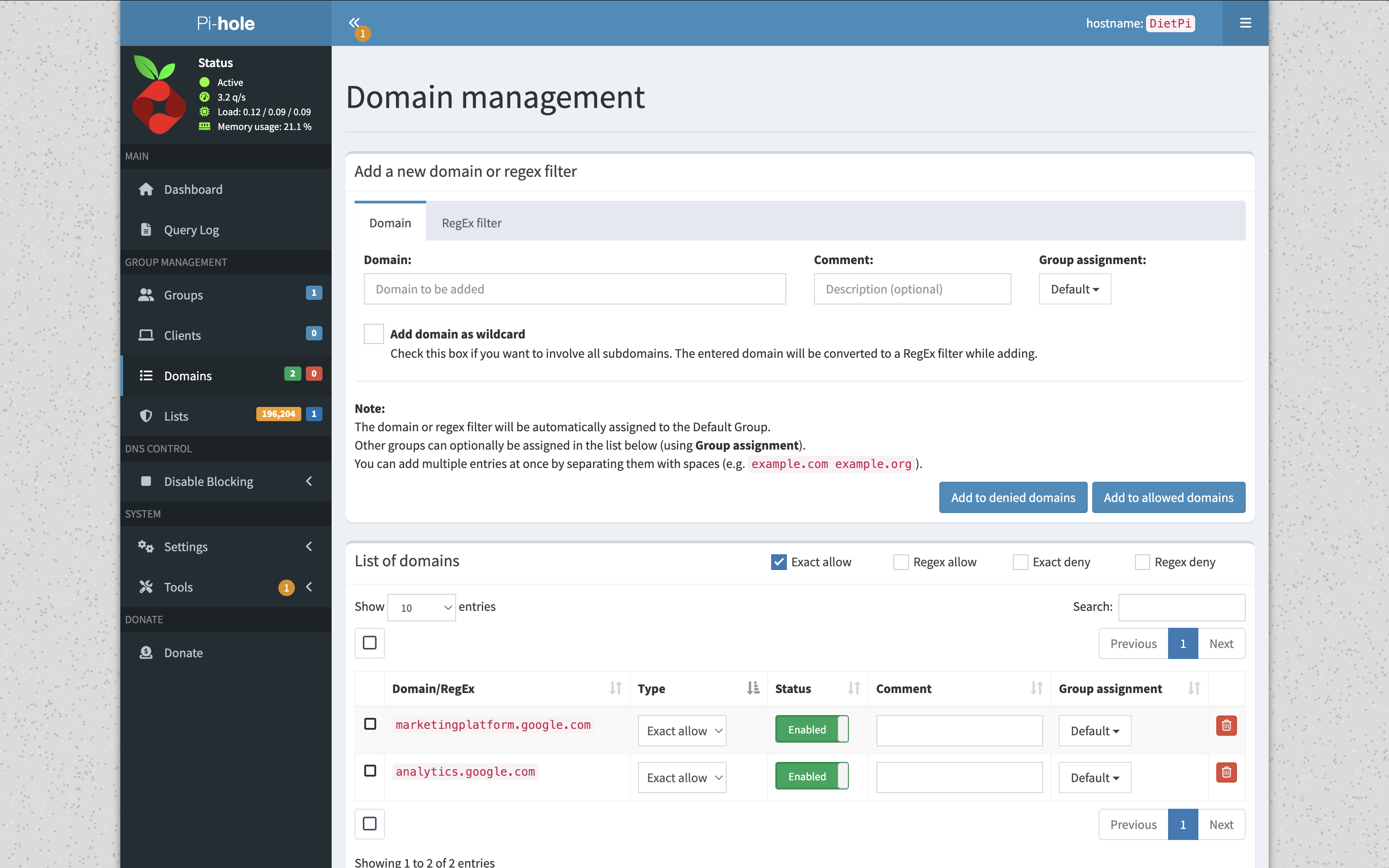 Raspberry Pi + DietPiで作る広告ブロックDNSサーバ Pi-holeで実現する