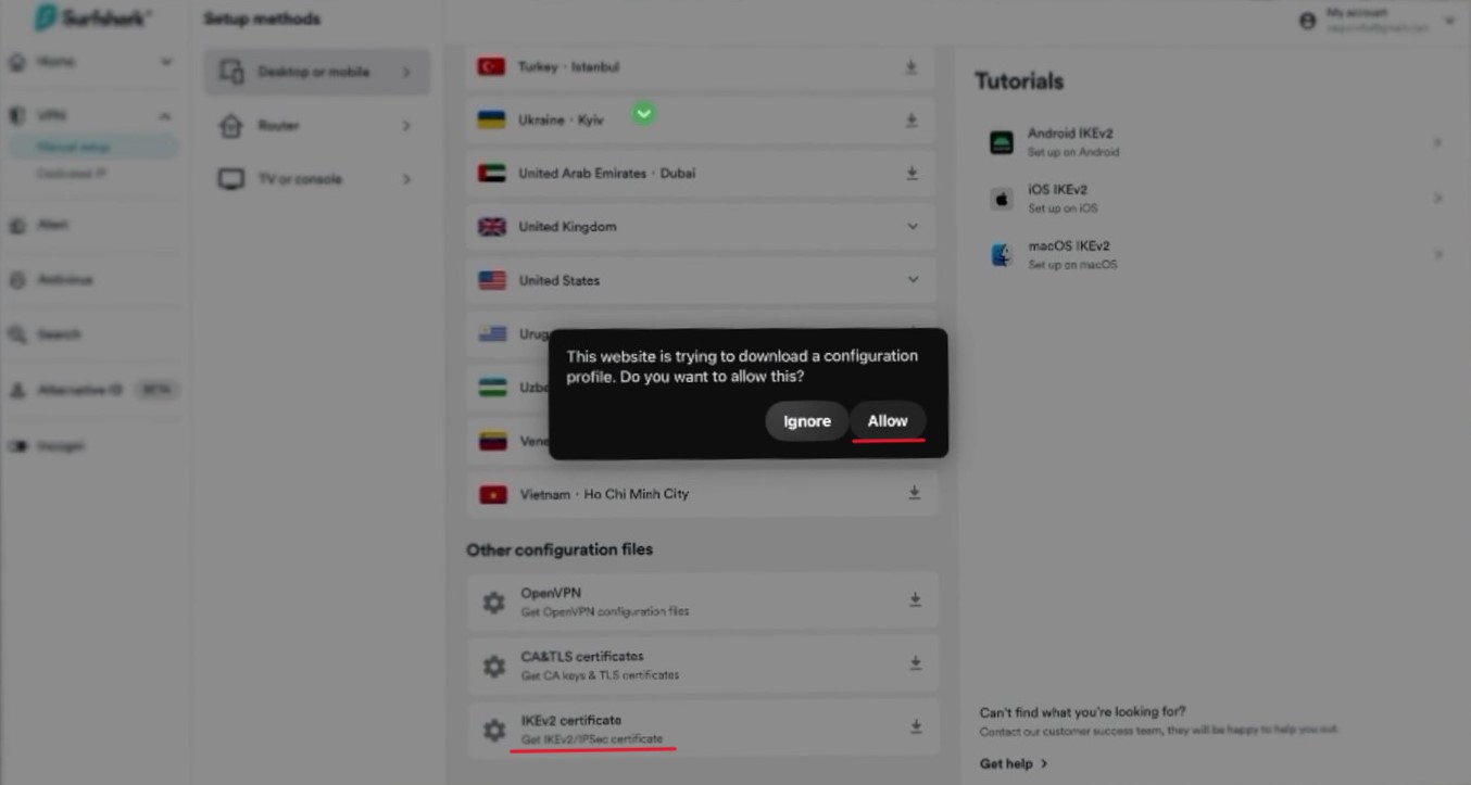 Downloading Certificate