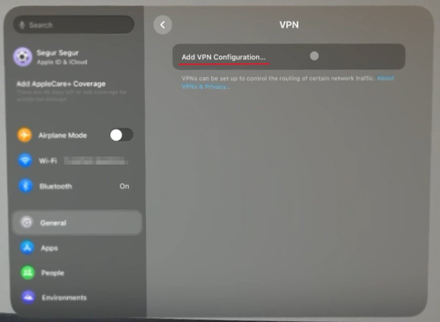 Add VPN Configuration