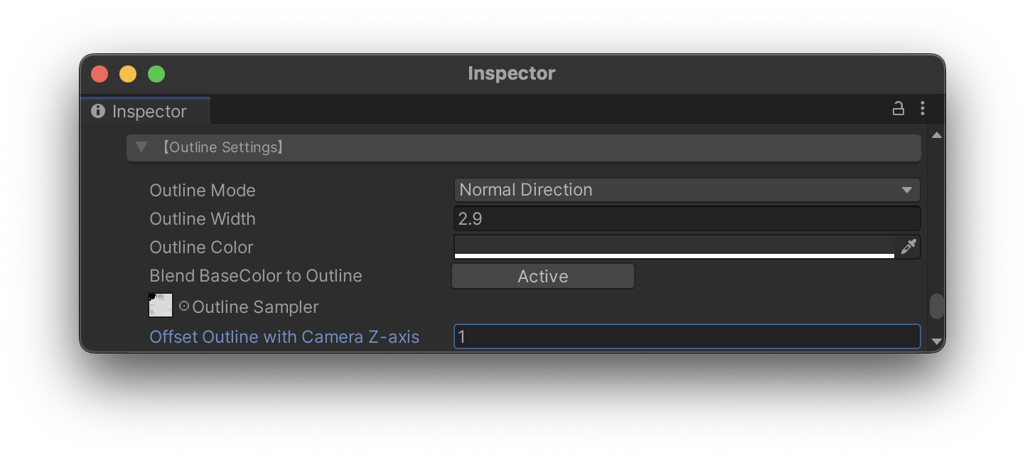 Offset Outline with Camera Z-axis