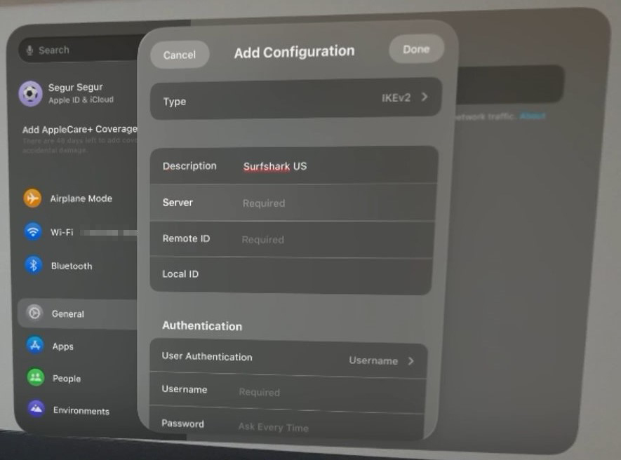Enter Configuration Details