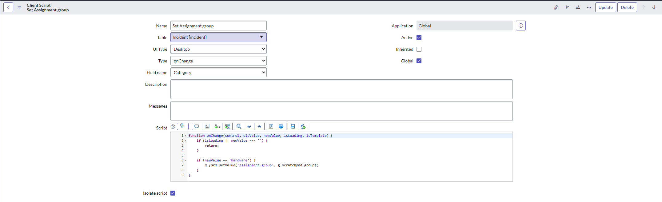 ServiceNow g_scratchpad使用方法 ServiceNow Qiita