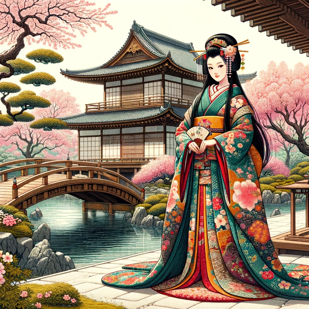 美品！単衣＊影絵風＊幻想的なバラ＊手描き＊紋無し＊訪問着＊１６０ｃｍ＊裄６３ 単衣】櫨色地 たたき染め風あられ暈かし 小紋 | 大山キモノ・ち
