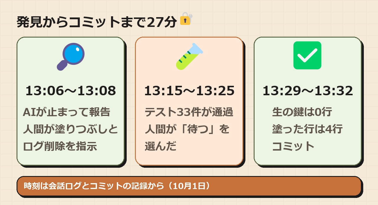 時刻は会話ログとコミットの記録から