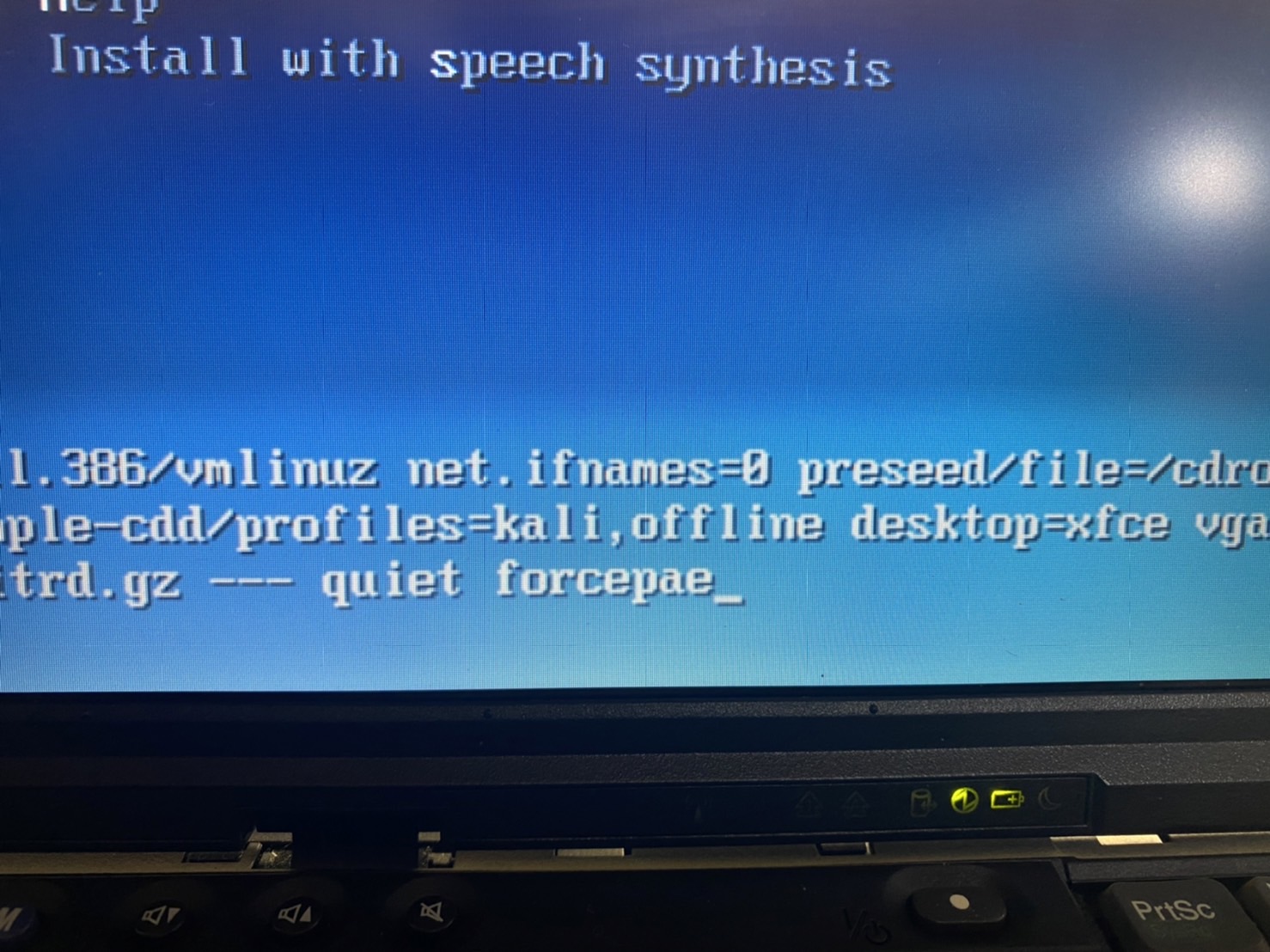 ThinkPad X40にKali Linux 32bitをインストールする #KaliLinux - Qiita