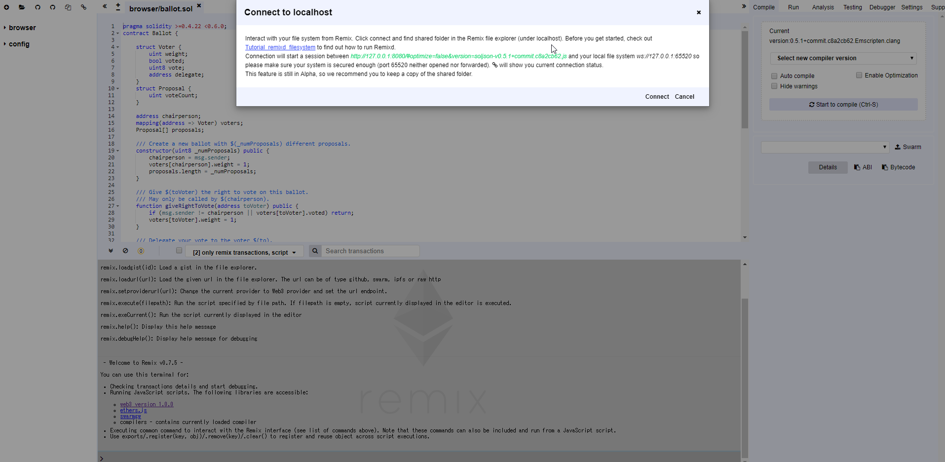 Remix IDEをDockerで起動してローカルディレクトリと同期する #Ethereum - Qiita
