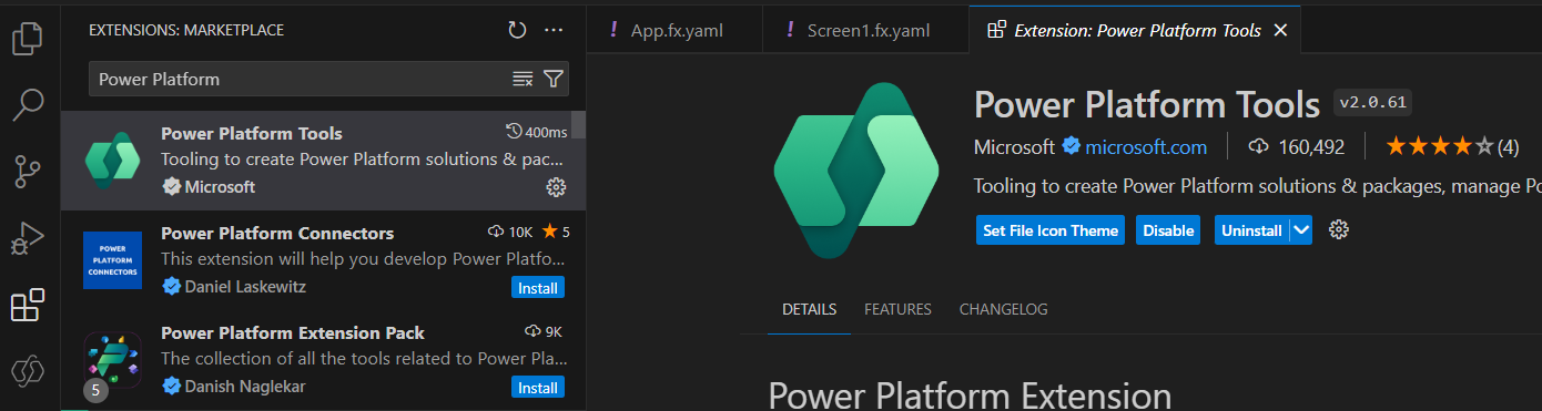 Power Platform Toolsのインストール