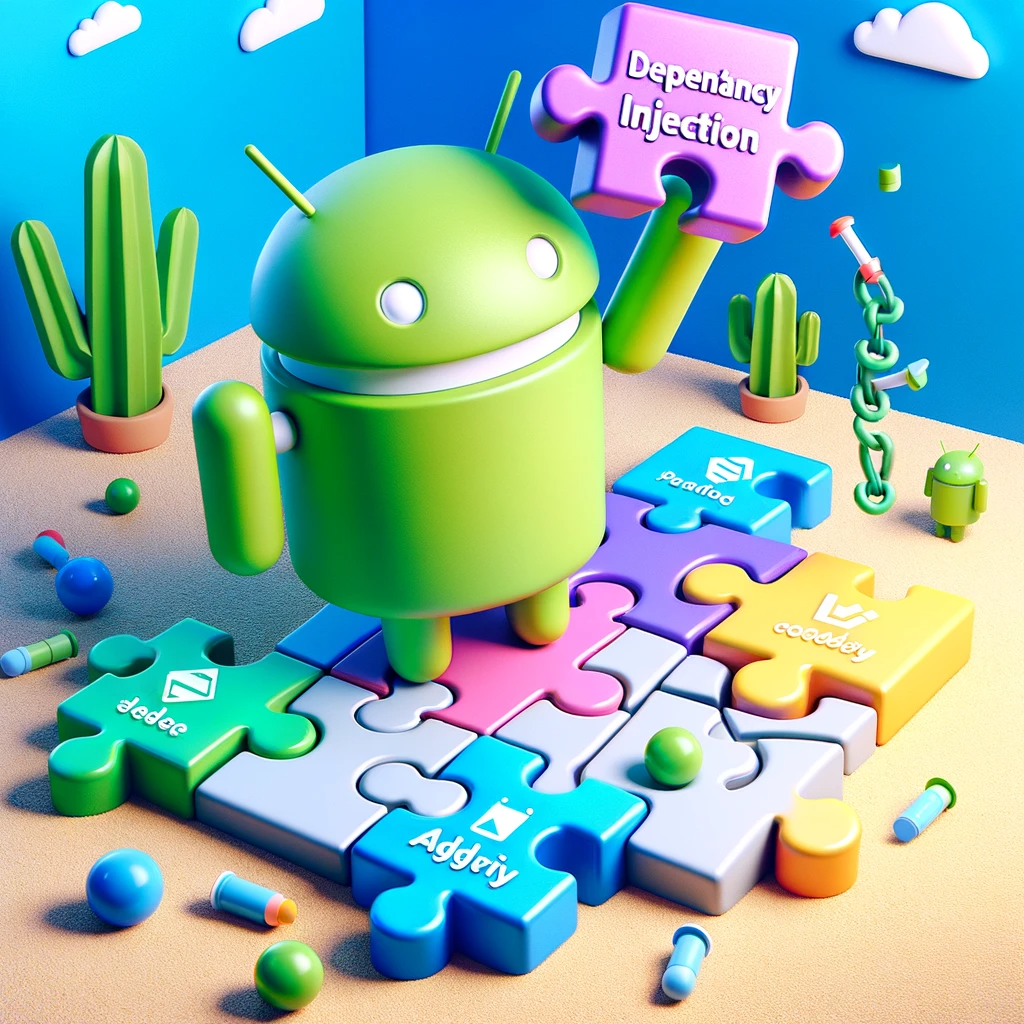 DALL·E 2023-12-11 16.53.45 – A fun and approachable illustration depicting the concept of dependency injection in Android development using Dagger 2. The image should include a ch.png