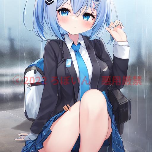 Waifu Diffusionで生成したイラスト