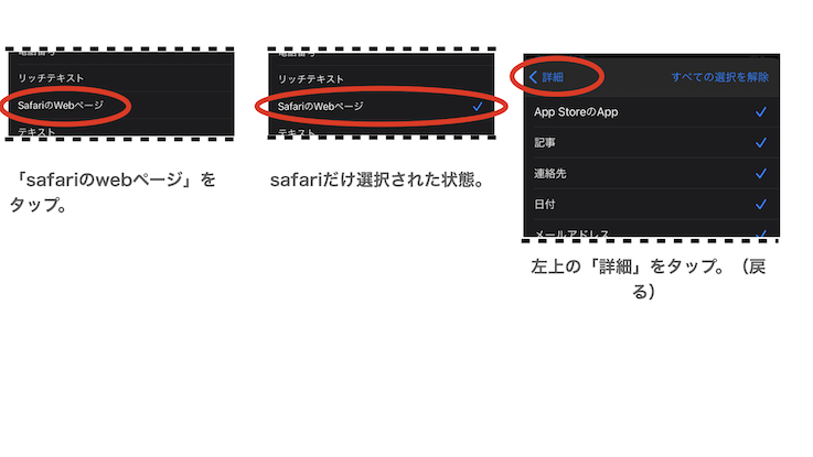 ショートカットアプリ」を使ってwebページのタイトルとurlを保存する