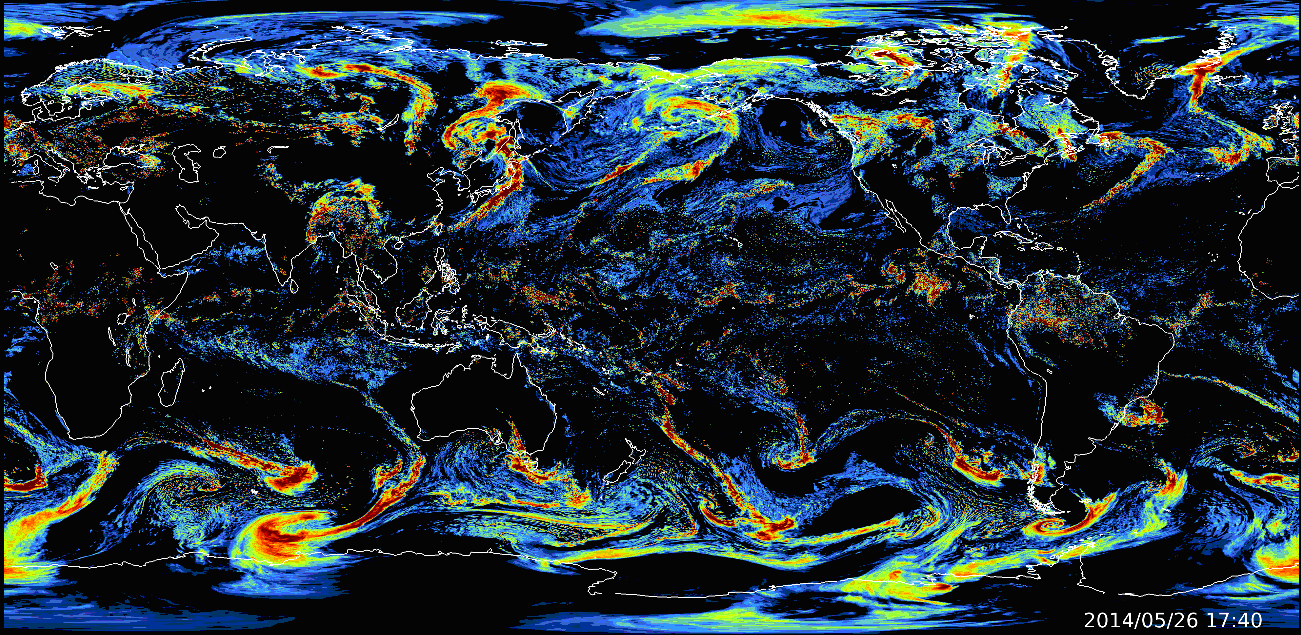 NICAMによる世界の降水予測