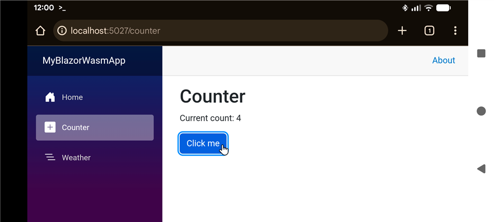 Android スマホ (Google Pixel 6a) で Blazor アプリケーションを開発