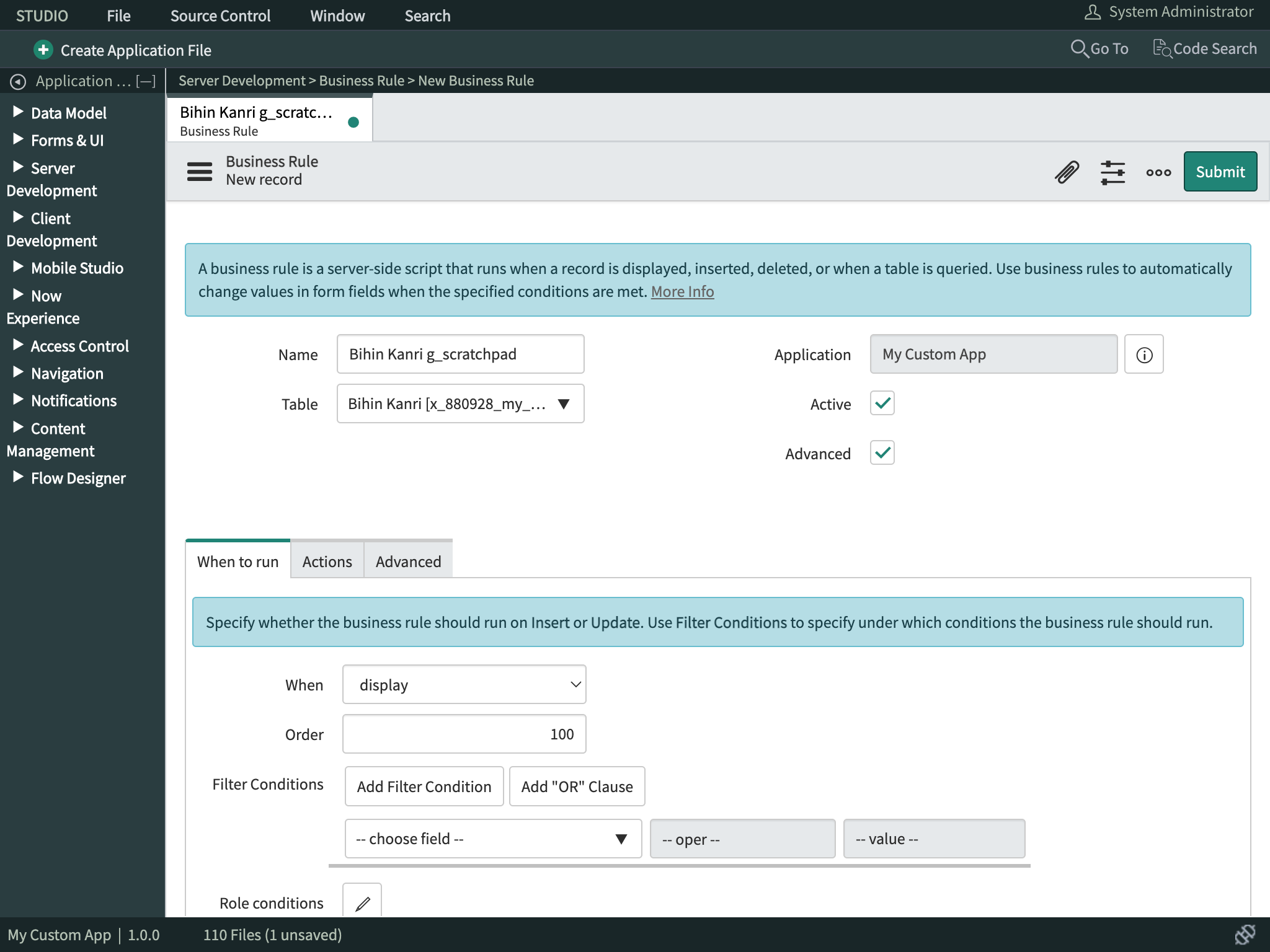 servicenow scratchpad servicenow scratchpad