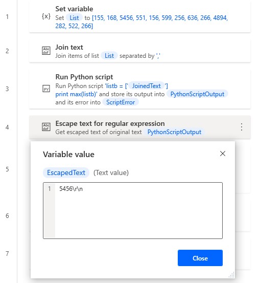 Power Automate Desktop 「Pythonスクリプトの実行」アクションで最大値 最小値を求める #初心者 - Qiita