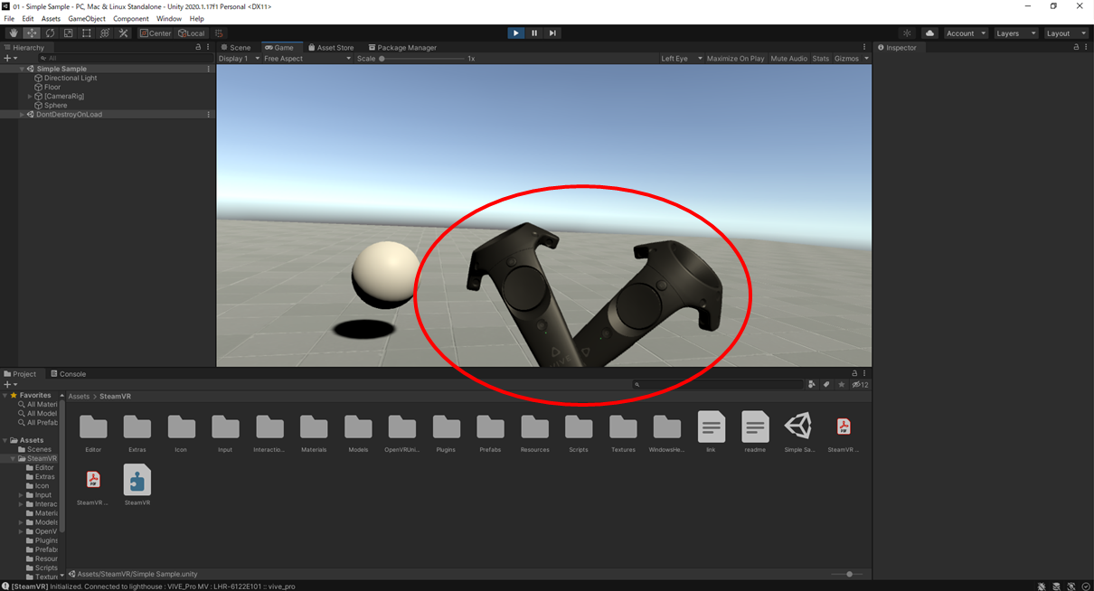 3 A Unity2019でvr開発のための環境を整える Steamvr Plugin2 7 Xをインストールする 推奨 初心者 Htc Vive Pro Eyeを使ってunityでvrの開発を行ってみる Qiita