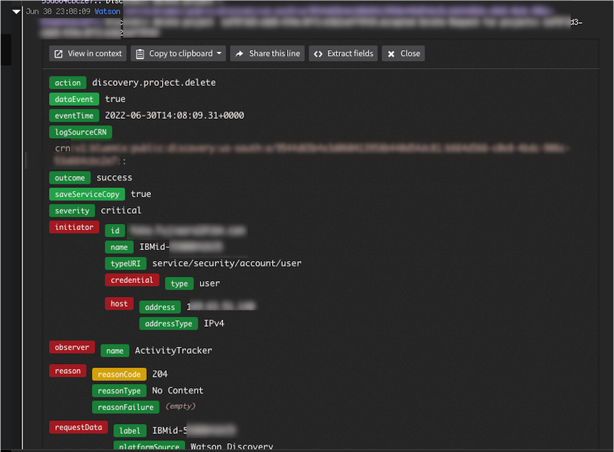 IBM Cloud Activity TrackerでWatson Discoveryの操作ログ取得を試してみた ibmcloud Qiita