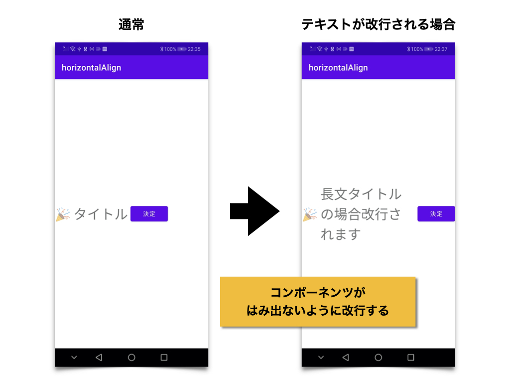 Android Constraintlayoutを使って 画面内からはみ出さずにtextviewを改行させる Qiita