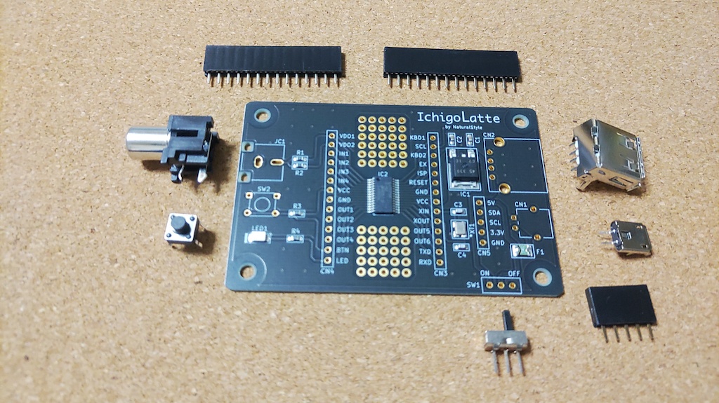 IchigoLatte (基板表面と部品)